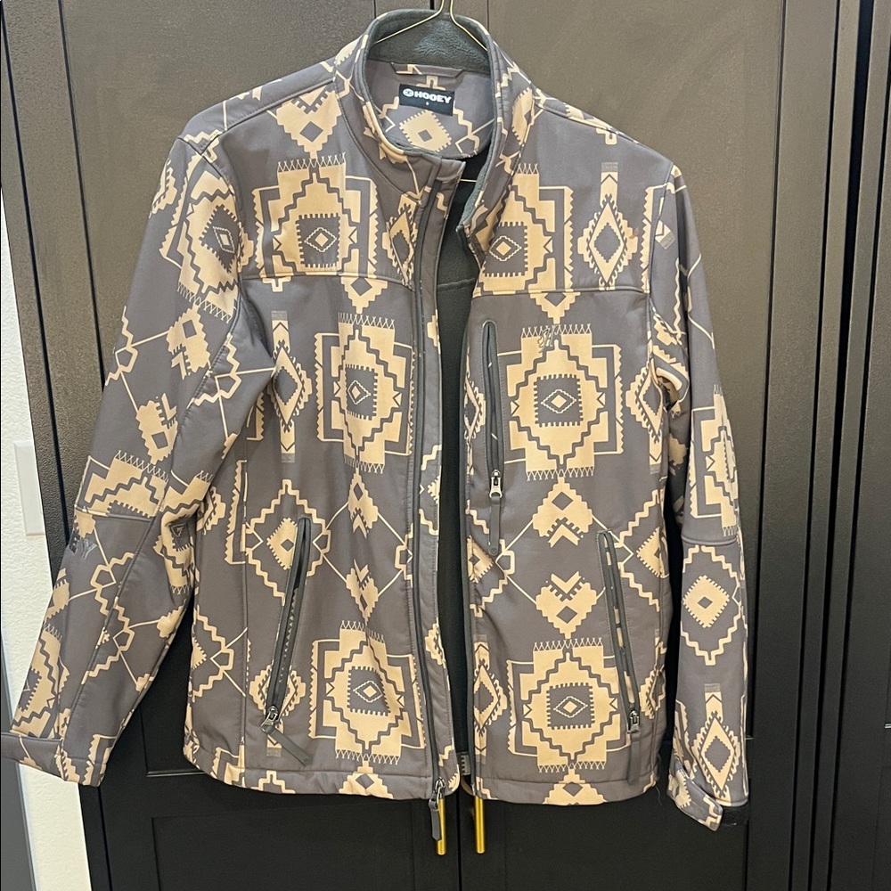 Hooey Gray and Tan Aztec-Print Jacket